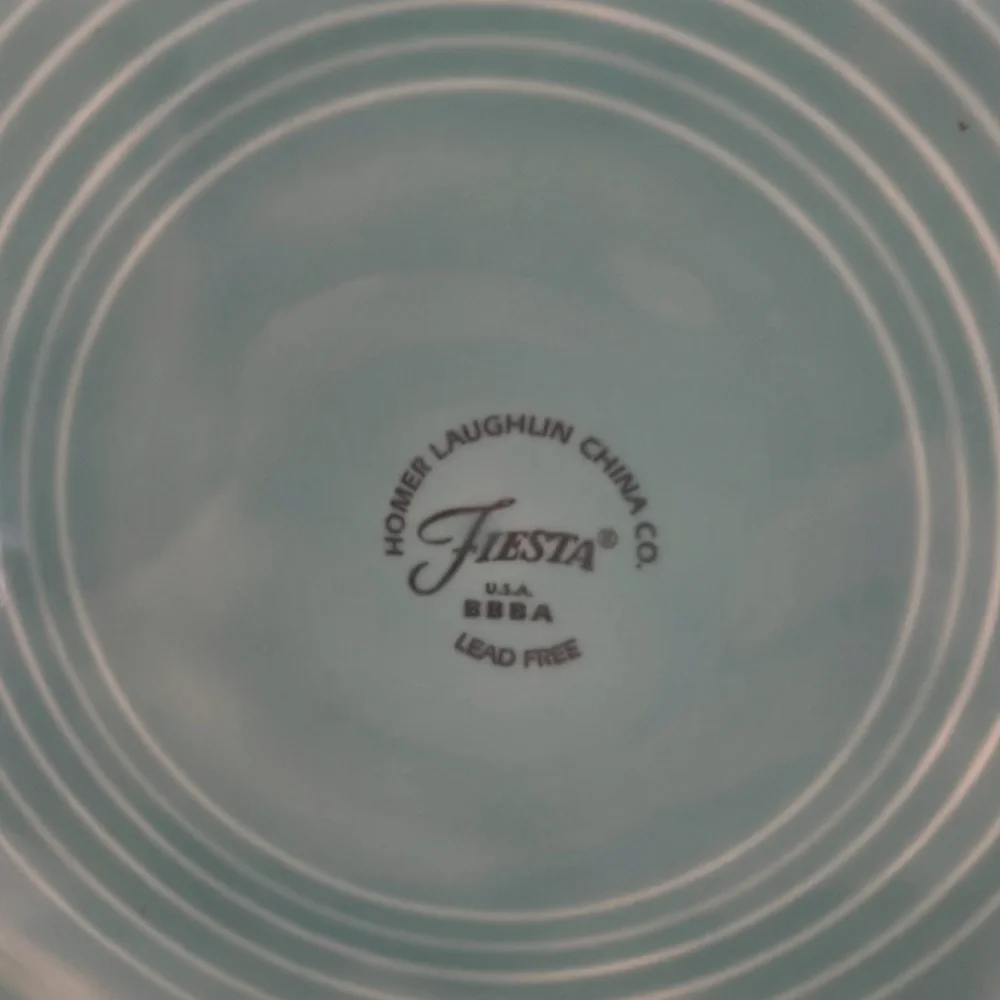 Vintage Fiesta Bundle 3 Diner Plate Ceramic Pottery Turquoise Blue Color